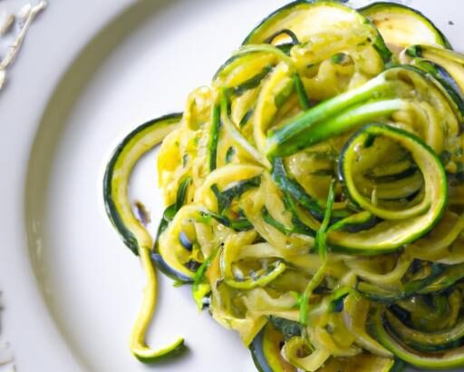 Twirl into Health: Gluten-Free Zucchini Noodles with Pesto