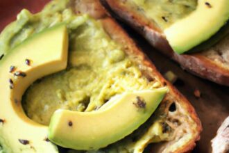 Creamy Avocado Toast on Nutty Almond Flour Bread Delight