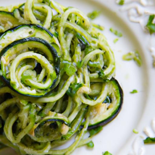 Twirl into Health: Gluten-Free Zucchini Noodles with ​Pesto