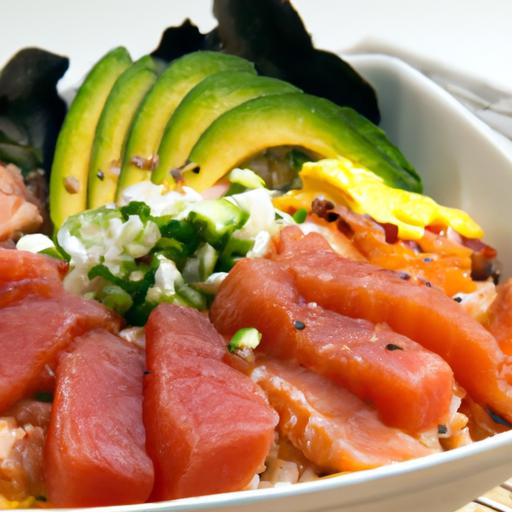 Vibrant Chirashi‌ Delight: Tuna‌ & Salmon Bowl Unveiled