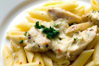 Indulge in Creamy Parmesan Chicken with Penne Perfection