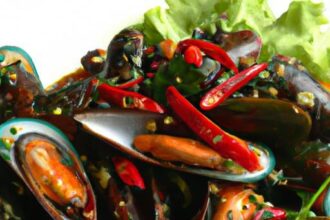 Hoy Pad Prik Pao: Spicy Stir-Fried Mussels Delight