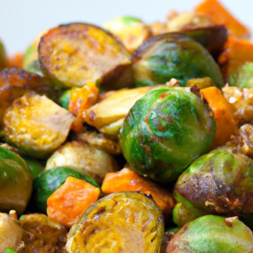 Golden Roasted Brussels Sprouts & Sweet Potatoes Delight