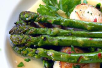 Seaside Elegance: Scallops Paired Perfectly with Asparagus