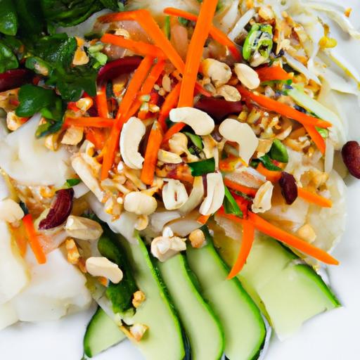 Fresh & Flavorful Rice Noodle ‌Salad with Creamy Peanut Dressing