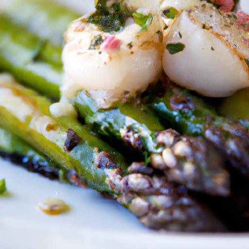 Seaside Elegance: Scallops Paired Perfectly with Asparagus