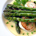 Seaside Elegance: Scallops Paired Perfectly with Asparagus