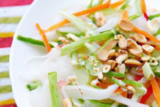 Fresh & Flavorful Rice Noodle Salad with Creamy Peanut Dressing