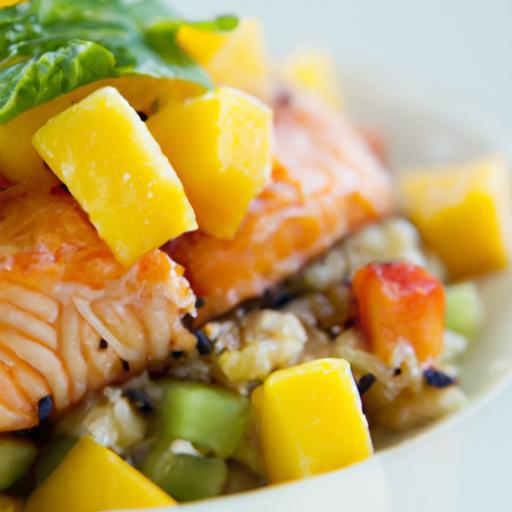 Exquisite Baked Salmon Paired with Zesty Mango Salsa Delight